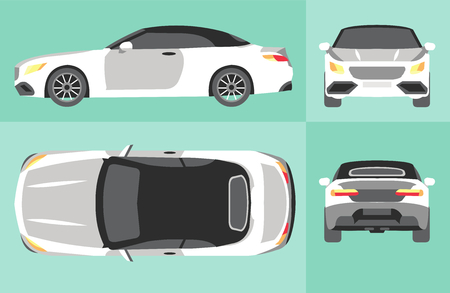 White Car vector design. Perfect for your personal projectのイラスト素材