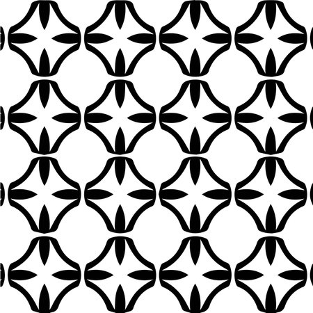 Seamless pattern. Black and white geometrical background. Vector illustrationのイラスト素材