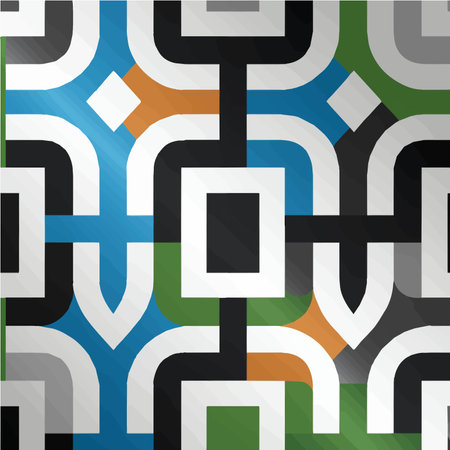 Geometric pattern in retro style. Seamless vector background.のイラスト素材