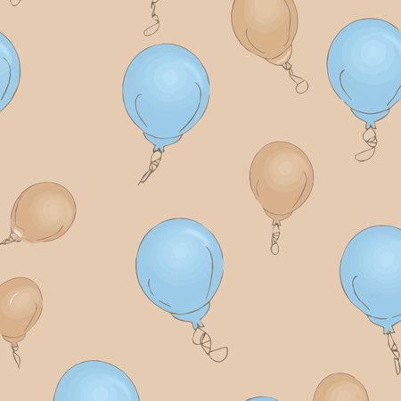 Simple seamless birthday themed patternのイラスト素材
