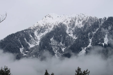 Clouds amist snow!!の写真素材