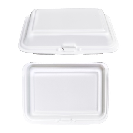 box of food container set isolated on white の写真素材