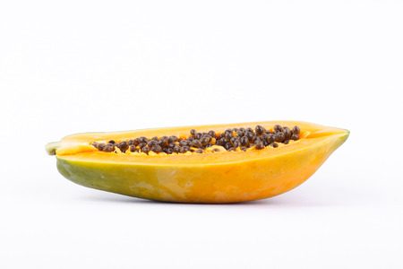 Half of Ripe papayaの写真素材