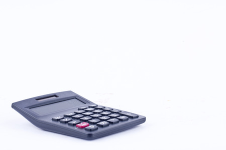 calculator for calculating the numbers accounting accountancy finance business calculation  on white background  isolated (front view)の写真素材