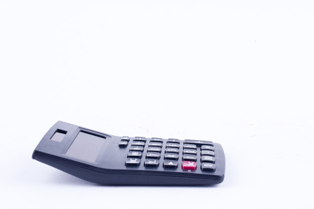 calculator for calculating the numbers accounting accountancy business calculation  on white background  isolatedの写真素材