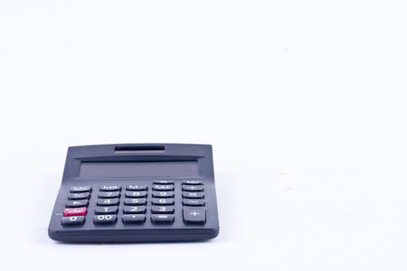 calculator for calculating the numbers accounting accountancy business calculation  on white...