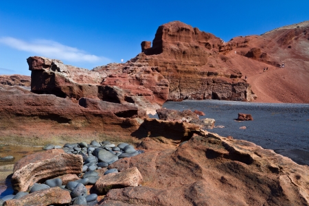 El Golfo lagoon Lanzarote islandの写真素材