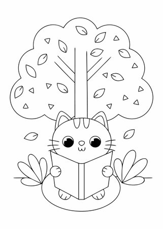 Cat cartoon design, Kawaii expression cute character funny and emoticon theme Vector illustrationのイラスト素材