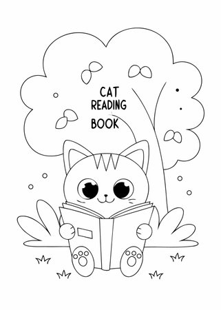 Cat cartoon design, Kawaii expression cute character funny and emoticon theme Vector illustrationのイラスト素材