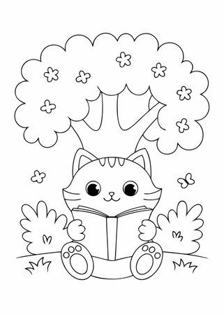 Cat cartoon design, Animal cute zoo life nature and fauna theme Vector illustrationのイラスト素材