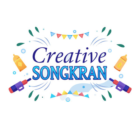 Ceremony with firecrackers and text. Vector illustration.のイラスト素材