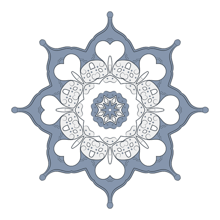 Mandala. Ethnicity round ornament. Ethnic style. Elements for invitation cards, brochures, covers. Oriental circular pattern. Arabic, Islamic, moroccan, asian, indian native african motifs.のイラスト素材