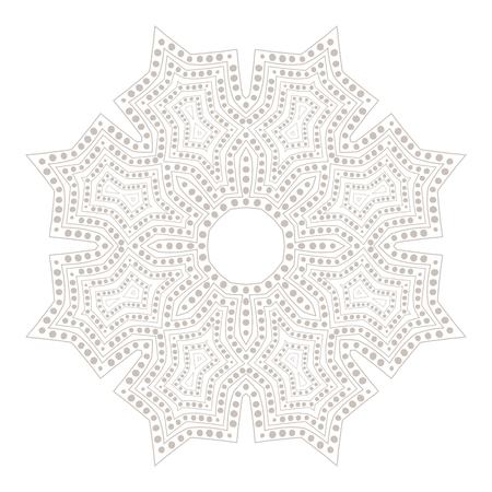 Ethnic style round ornament for invitation cards, brochures, covers.のイラスト素材