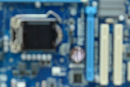 Blurred motherboard background