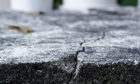 Crack rusty concrete texture. side view object.の写真素材