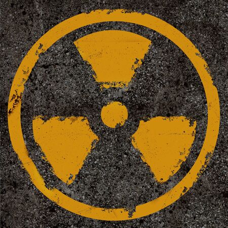 Warning radiation background textureの写真素材