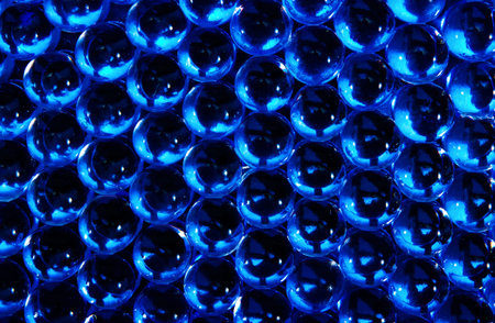background of blue crystal ballsの写真素材