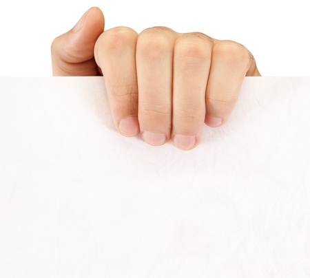 hand holds the sheetの写真素材
