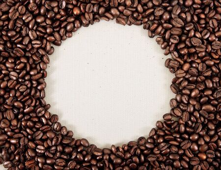 frame from coffee beansの写真素材