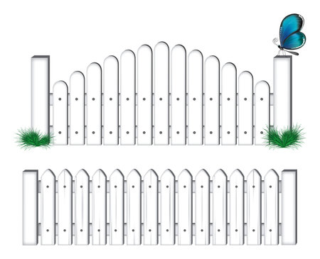 set of wooden fences.のイラスト素材