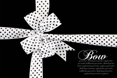 polka dot bow on the ribbonの写真素材