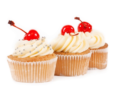 Delicious cake isolated on white backgroundの写真素材