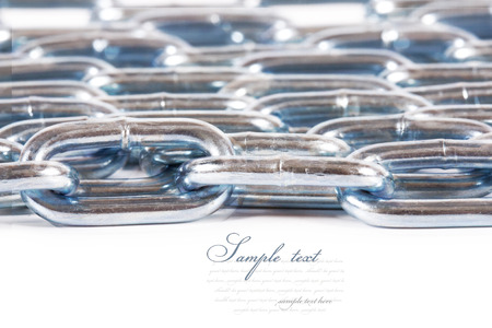 Chrome chain close-upの写真素材