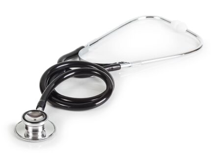 Stethoscope isolated on white backgroundの写真素材