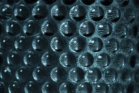 Water Drops. Bubbles close-up. The texture of gel cream. Oxygen bubbles in clear blue water, close-up. Mineral water. Water enriched with oxygen.の写真素材