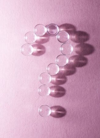 Question mark. Abstract banner with a question mark. Question mark made of drops.の写真素材