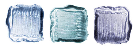 Transparent gel with bubbles close-up. Smear of face gel cream. The texture of gel cream. A sample...