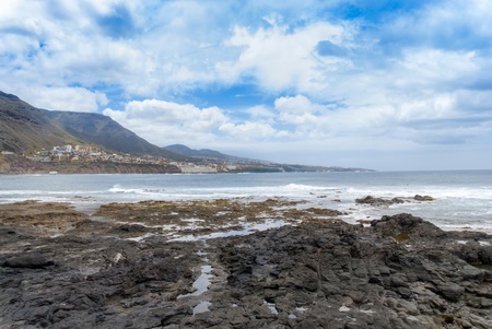 Coast of punta del Hidalgo  Tenerife  Spainの写真素材