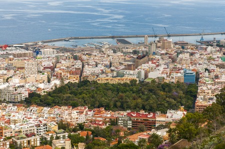 Aerial view of Santa Cruz de Tenerife  Spainの写真素材