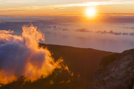 Sunrise at the peak of volcano Teide. Tenerifeの写真素材