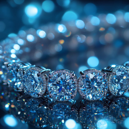 Exquisite diamond bracelets capture attention with their shimmering brilliance and intricate designs.の素材