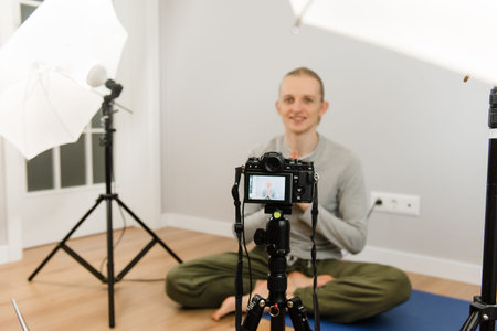 webinar e-learning at home, video conferencing, distant trainings, teaching using Internet and...