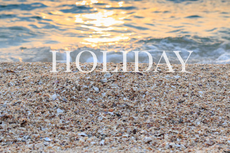 blurred sea at sunset ,concept holiday