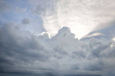Beautiful Sun Light on Blue Sky Cloudsの写真素材