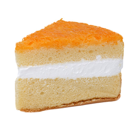 Isolated Fios De Ovos Cake on White Backgroundの写真素材