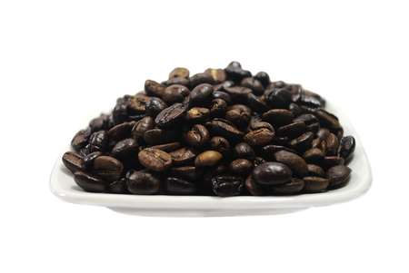 The coffee  beans on the dishの写真素材