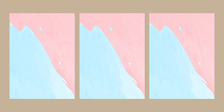 Set of abstract watercolor hand painted background. Pastel colors.の写真素材