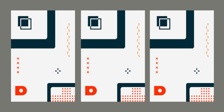 Set of abstract backgrounds. Vector illustration in modern flat design style.の写真素材