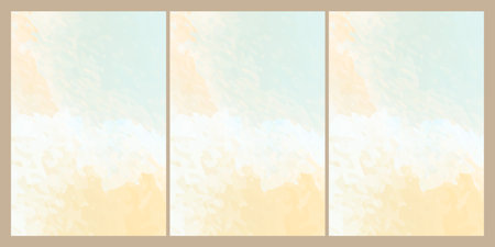 Set of pastel abstract watercolor background. Texture paper. Vector illustration.の写真素材