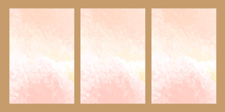 Set of abstract watercolor backgrounds. Vector illustration. Pastel colors.の写真素材