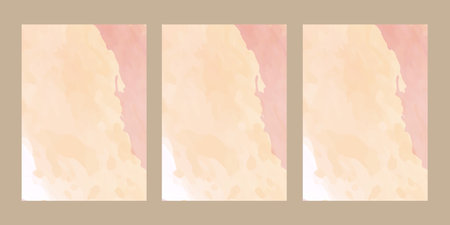 Set of abstract watercolor hand painted backgrounds. Pastel colors.の写真素材