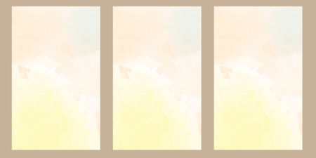 Set of watercolor backgrounds. Hand-drawn illustration. Vector.の写真素材