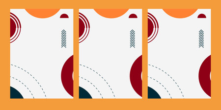 Set of vertical banners with abstract geometric pattern. Vector illustration for your designの写真素材