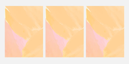 Set of abstract vector watercolor backgrounds. Hand-drawn illustration.の写真素材