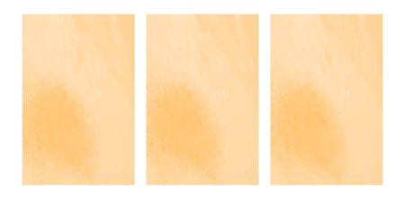 Set of orange watercolor brush strokes. Abstract hand painted backgrounds. Vector illustration.の写真素材