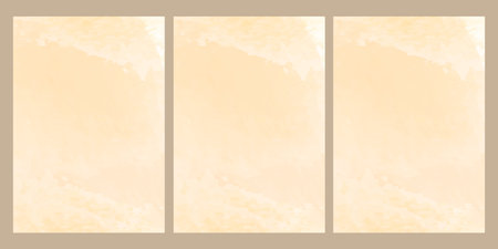 Set of three abstract watercolor backgrounds. Vector illustration for your design.の写真素材
